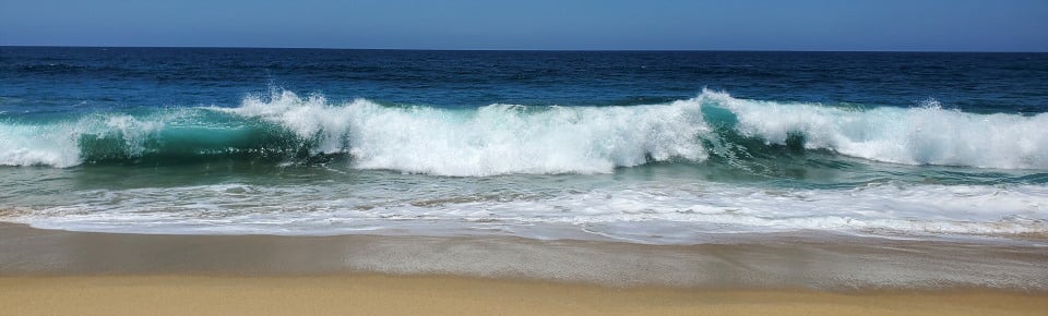 ocean waves and sand